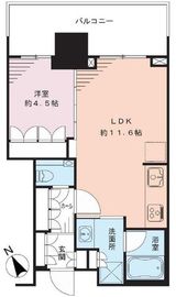 ブランズタワー芝浦 5階 間取り図