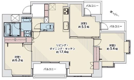 ナビウス目黒 10階 間取り図