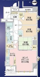 パークハビオ恵比寿 32階 間取り図
