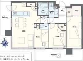 シティタワーズ東京ベイ 25階 間取り図