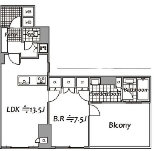 アスコットパーク住吉テラステージ 7階 間取り図
