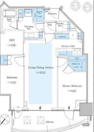 THE TOYOMI TOWER MARINE&SKY EAST 34階 間取り図
