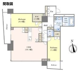 クレストプライムタワー芝 31階 間取り図