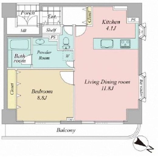 インペリアル南麻布コート＆サテライト 3階 間取り図