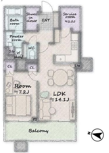 アーデン目黒不動前 10階 間取り図