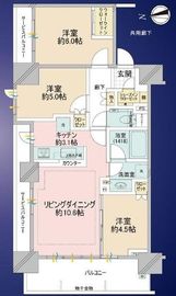 シティハウス秋葉原イーストレジデンス 2階 間取り図