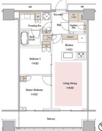WORLD TOWER RESIDENCE 15階 間取り図
