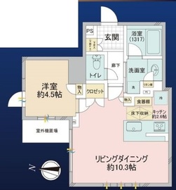 ブランズ文京小石川パークフロント 1階 間取り図