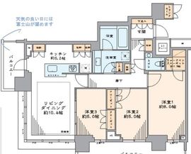ザ・パークハウス晴海タワーズ ティアロレジデンス 34階 間取り図