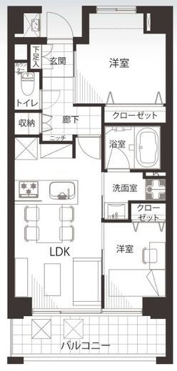 小石川ザ・レジデンスイーストスクエア 2階 間取り図