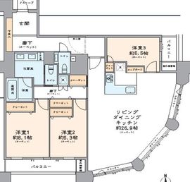 シティフロントタワー 25階 間取り図