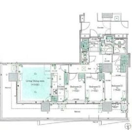 HARUMI FLAG PARK VILLAGE T棟 (晴海フラッグ パークヴィレッジ T棟) 41階 間取り図