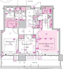 HARUMI FLAG SUN VILLAGE (晴海フラッグ サンヴィレッジ) 39階 間取り図