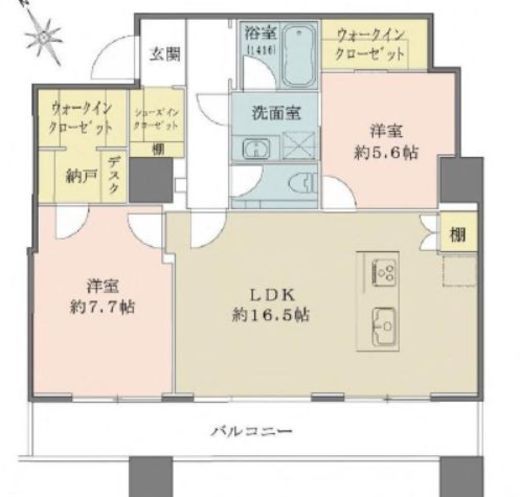恵比寿三田レジデンス 4階 間取り図