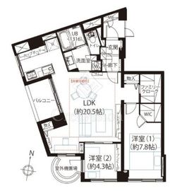 インペリアル広尾 4階 間取り図