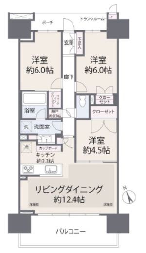 プラウドシティ池袋本町 13階 間取り図