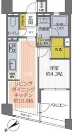 コスモ上野パークサイドシティ 10階 間取り図