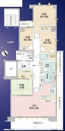 深沢ハウス 2階 間取り図