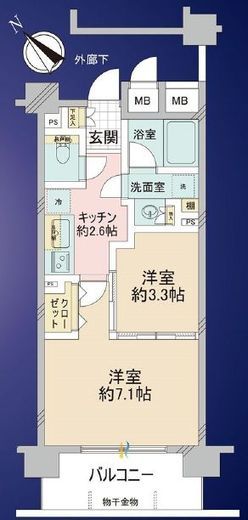 BPRレジデンス恵比寿 10階 間取り図
