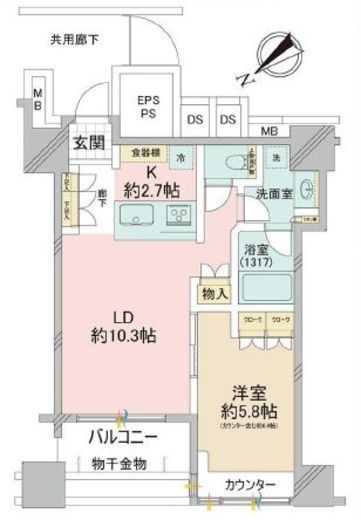 YOTSUYA RESIDENCE 8階 間取り図