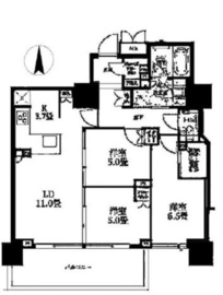 ベイサイドタワー晴海 8階 間取り図