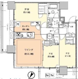 シティタワーズ東京ベイ 23階 間取り図