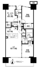 シティテラス東陽町 14階 間取り図