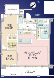 オープンレジデンシア用賀 5階 間取り図