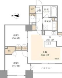 ライオンズ四谷タワーゲート 3階 間取り図