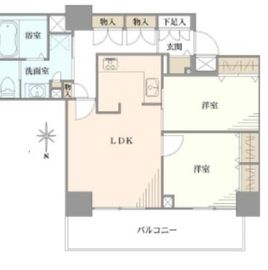 ライオンズ四谷タワーゲート 4階 間取り図