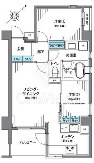 ブランクレア代々木公園 4階 間取り図