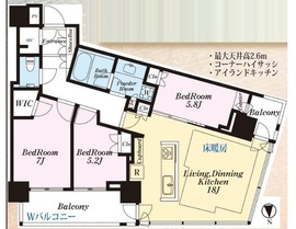 グローバルフロントタワー 8階 間取り図