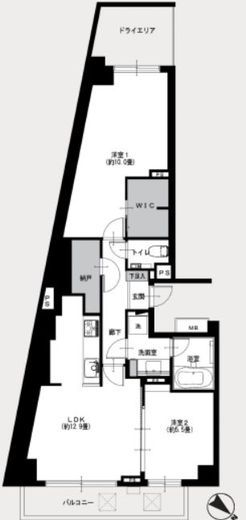 パークハウス代々木公園アーバンス 2階 間取り図
