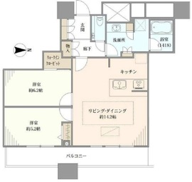 ラクシア品川ポルトチッタ 12階 間取り図