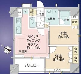 オープンレジデンシア巣鴨ユニーブル 7階 間取り図