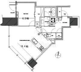 パークコート渋谷ザタワー 5階 間取り図