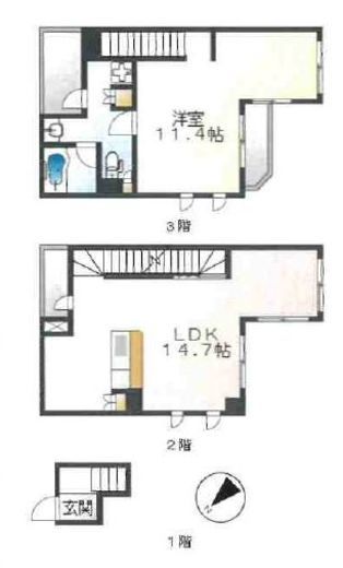 レジデンス白金コローレ 2階 間取り図