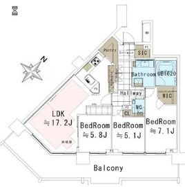 桜上水ガーデンズ 9階 間取り図