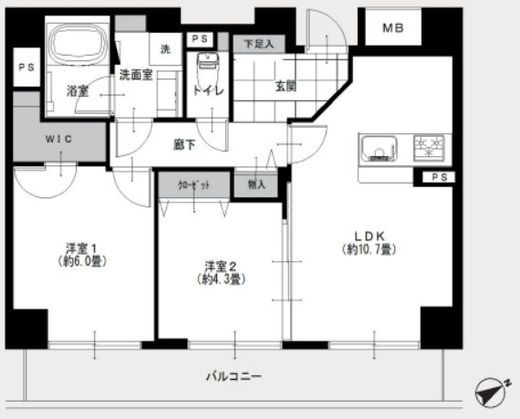 ラフィネ大崎 11階 間取り図