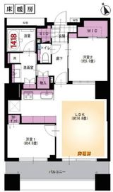 ザ・東京タワーズ ミッドタワー 21階 間取り図