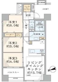 クレヴィア東京八丁堀湊ザ・レジデンス 3階 間取り図