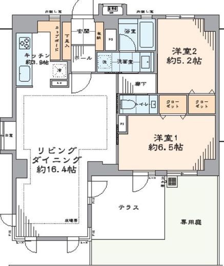 ファミールグラン恵比寿 2階 間取り図