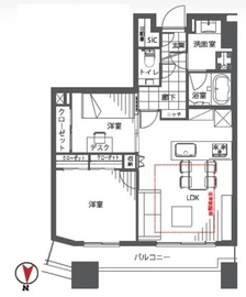 コンシェリア西新宿タワーズウエスト 11階 間取り図