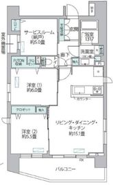 クレストフォルム日本橋リバーフロントタワー 7階 間取り図