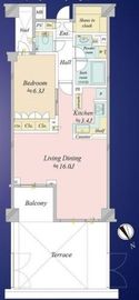 ミッドガーデン赤坂氷川 1階 間取り図