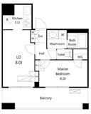 クレストプライムタワー芝 18階 間取り図