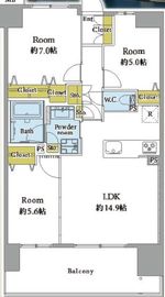東京ミッドベイ勝どき 15階 間取り図