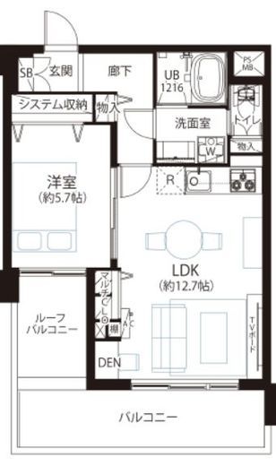 虎ノ門ガーデン 8階 間取り図