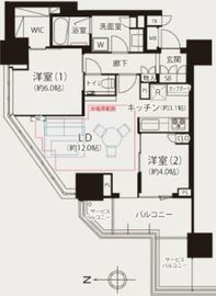 ブリリアタワー池袋West 18階 間取り図