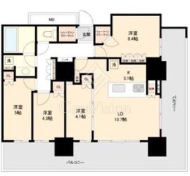 アトラスタワー曳舟 8階 間取り図